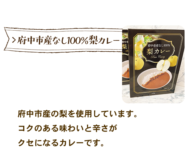 府中市産なし100%梨カレー